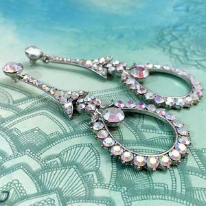 Jim Ball Jewelry - Swarovski AB Crystal Event Occasion Earrings Jim Ball Jewelry - Swarovski AB Crystal Event Occasion Earrings